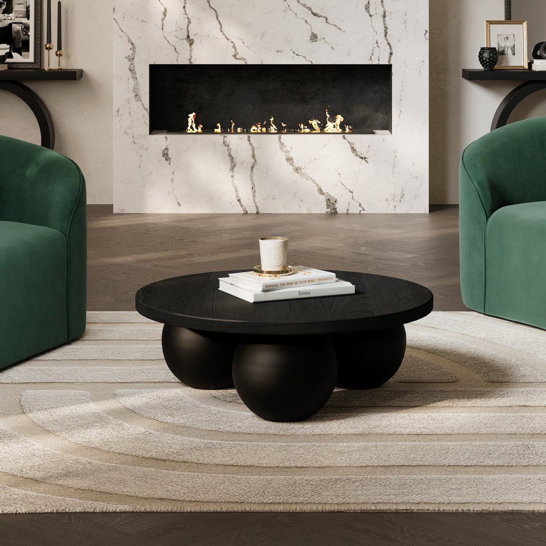 Ashford & Grey Oriel Matte Black Coffee Table