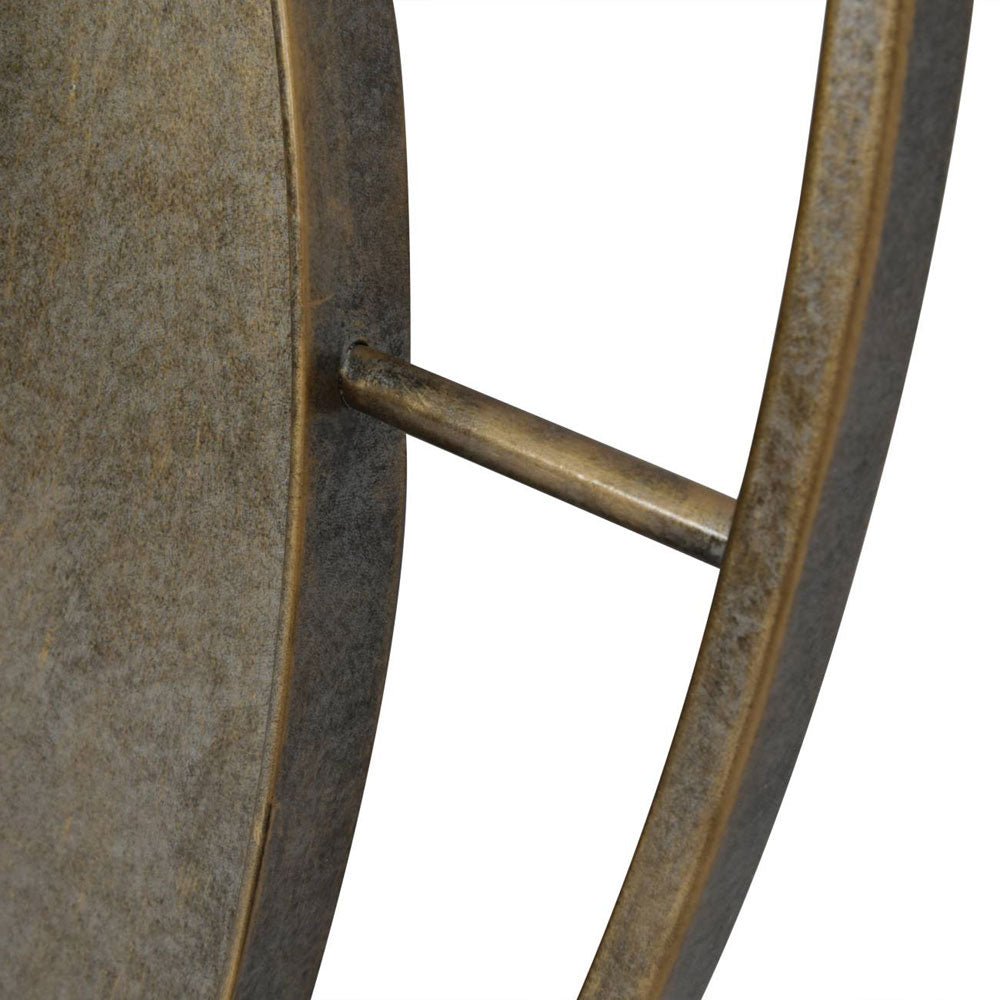 Abe Concentric Circles Iron Mirror Aged Gold Nicholas John Interiors