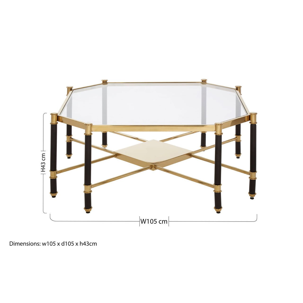 Aleesia Champagne Finish Coffee Table Nicholas John Interiors