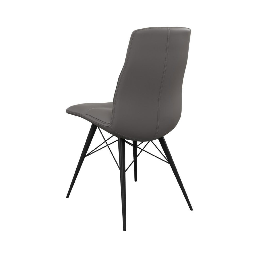 Alesia Set of 2 Dining Chairs in Grey Nicholas John Interiors