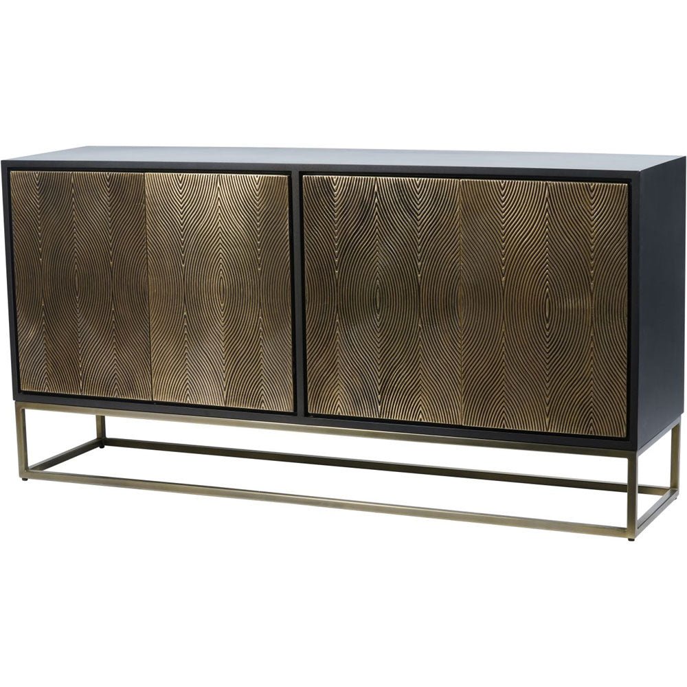 Amabel Embossed 4 Door Credenza Nicholas John Interiors