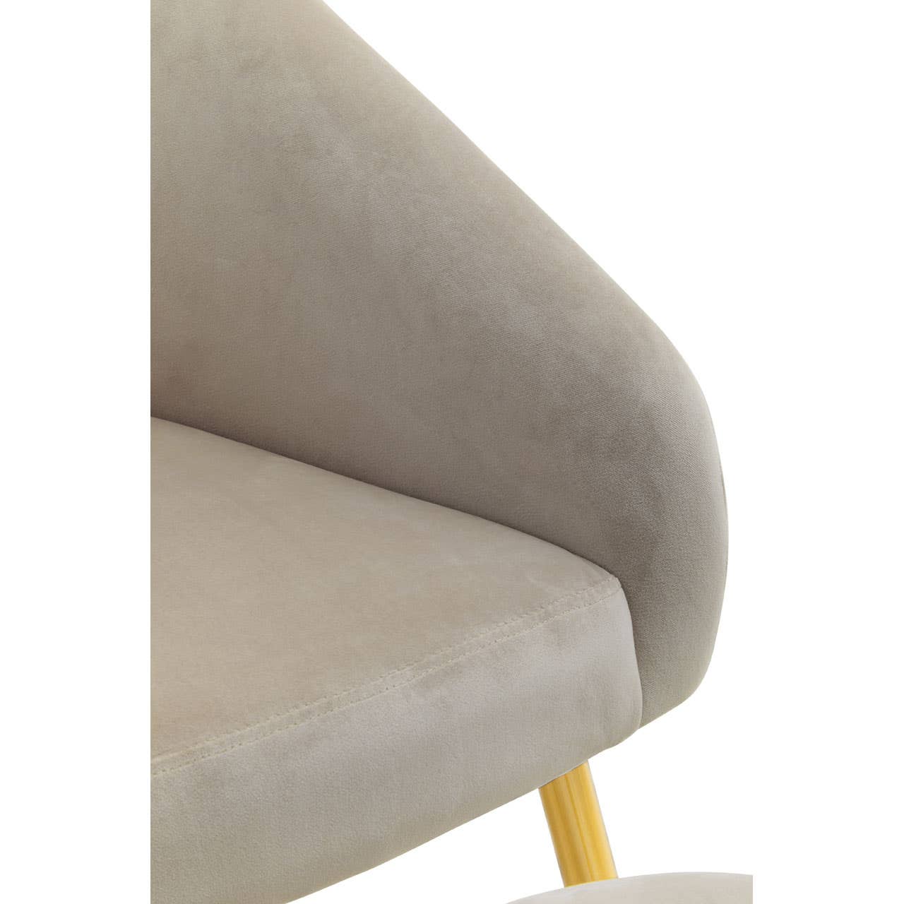 Amina Mink Velvet Chair and Footstool Nicholas John Interiors