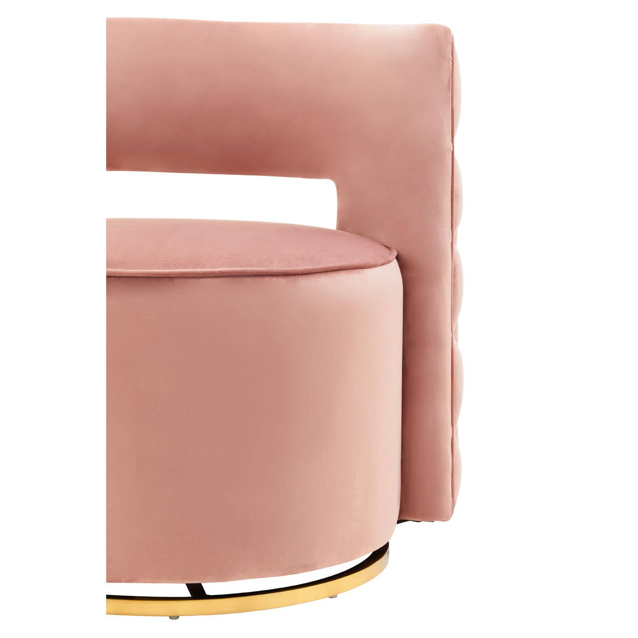 Amina Pink Velvet Swivel Chair Nicholas John Interiors