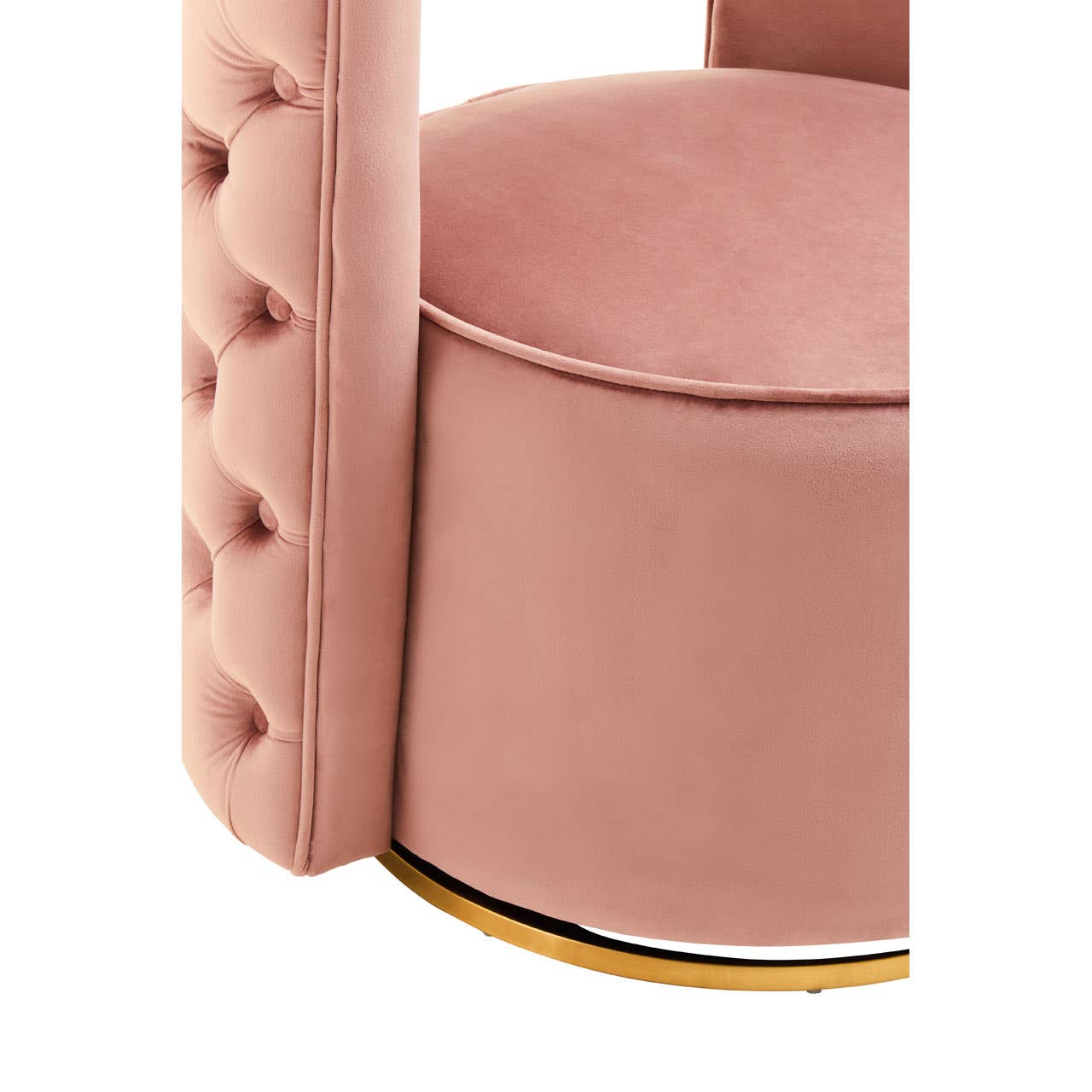 Amina Pink Velvet Swivel Chair Nicholas John Interiors