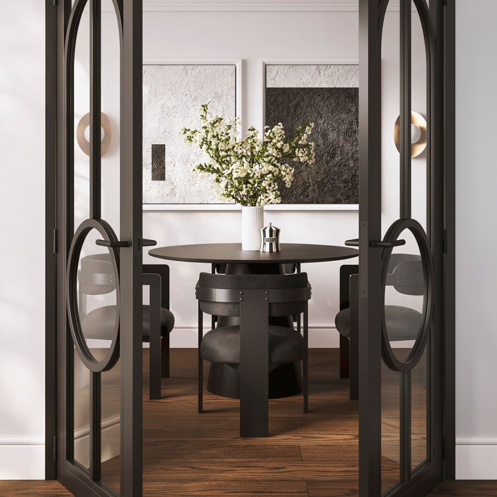 Ashford & Grey Juna Black Dining Table Nicholas John Interiors