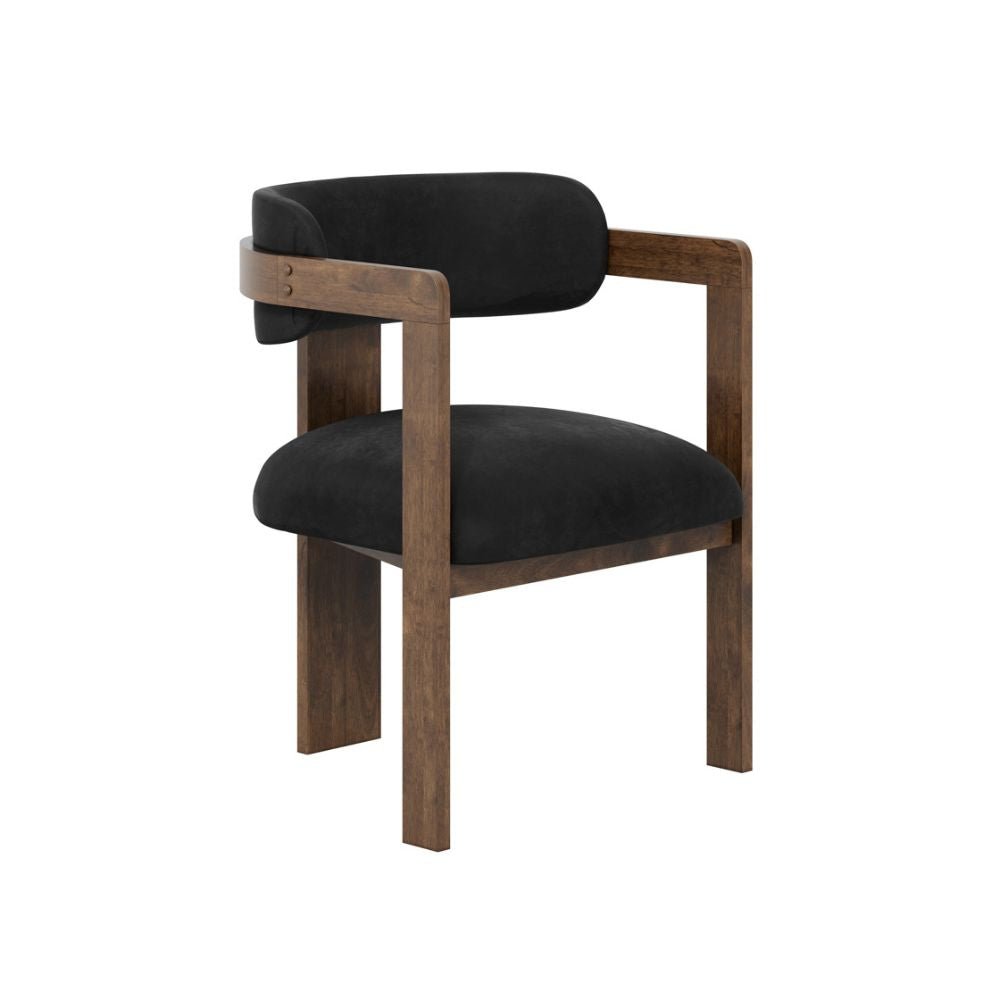 Ashford & Grey Maia Dining Chair in Black & Walnut Nicholas John Interiors