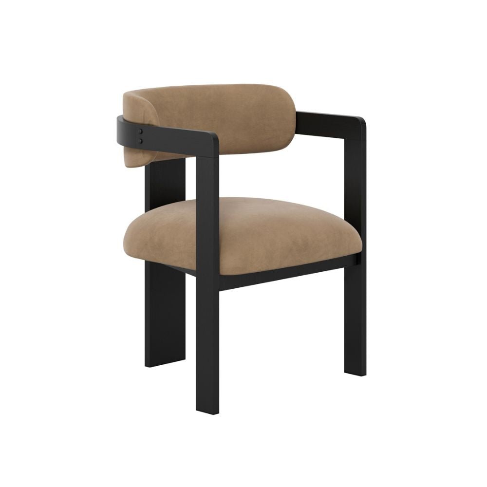 Ashford & Grey Maia Dining Chair in Mole & Black Nicholas John Interiors