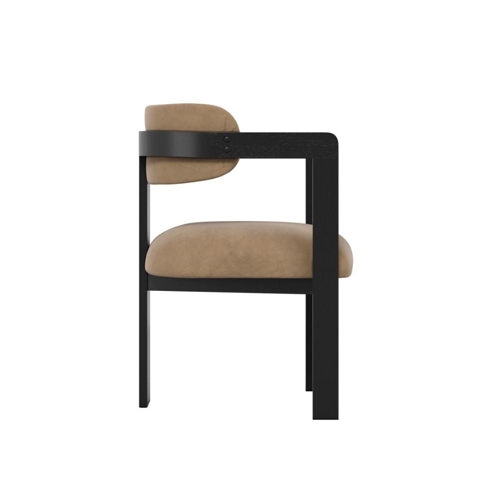 Ashford & Grey Maia Dining Chair in Mole & Black Nicholas John Interiors