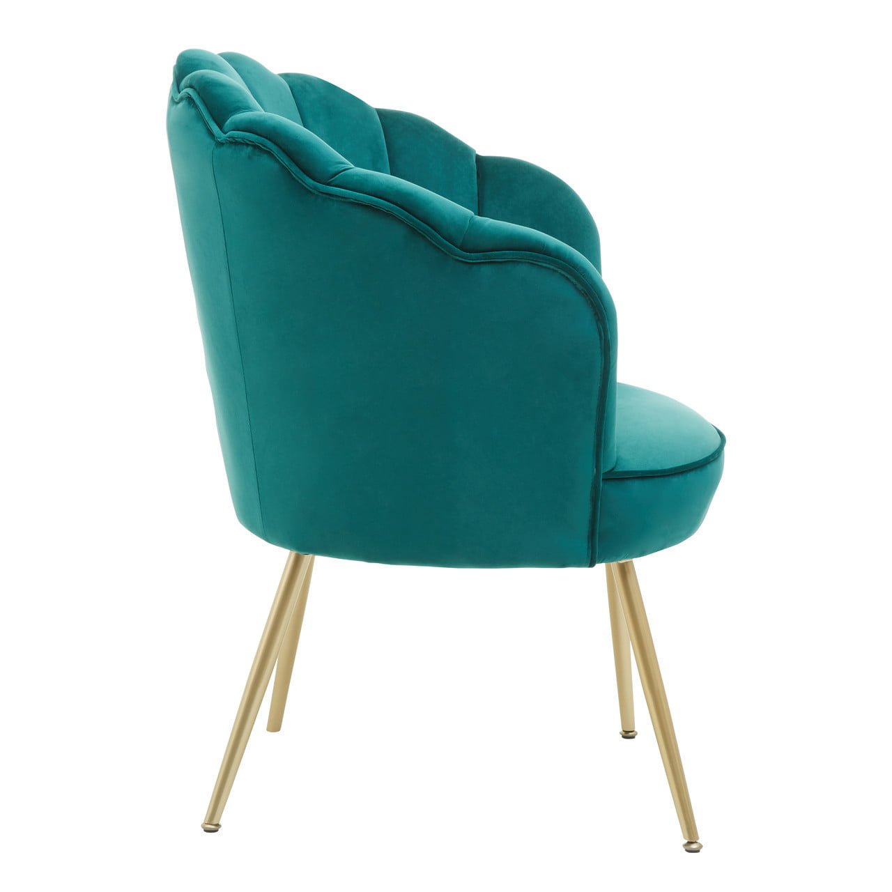 Avalana Emerald Green Velvet Scalloped Chair Nicholas John Interiors