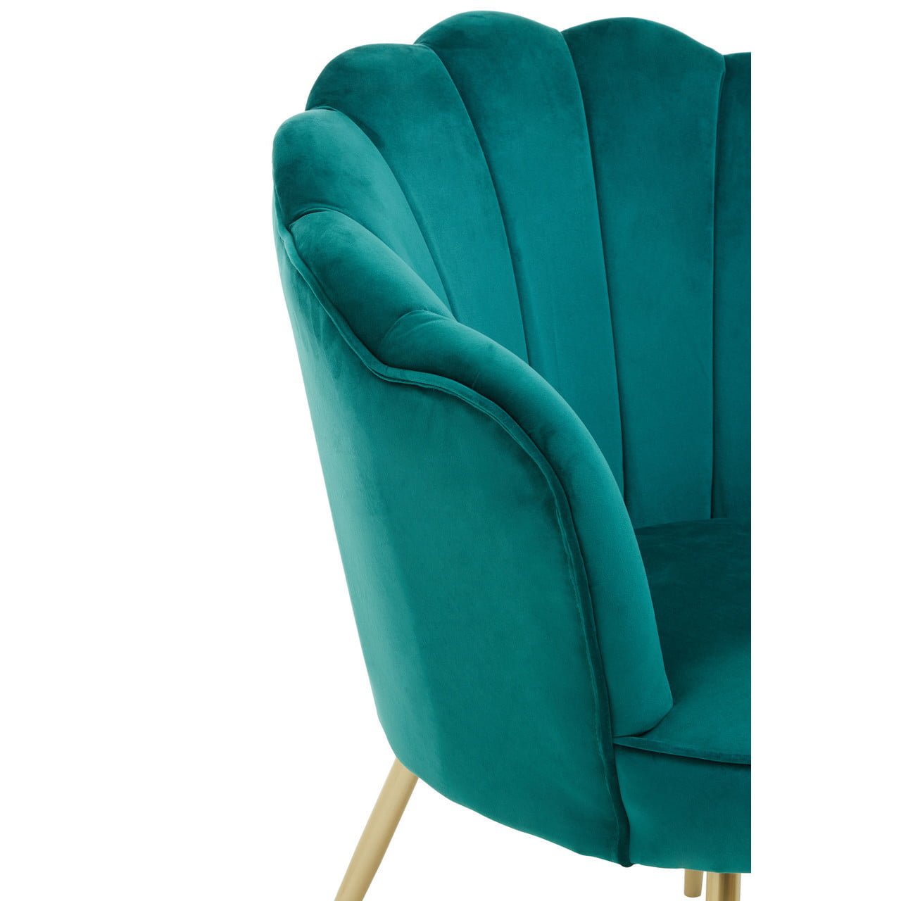 Avalana Emerald Green Velvet Scalloped Chair Nicholas John Interiors