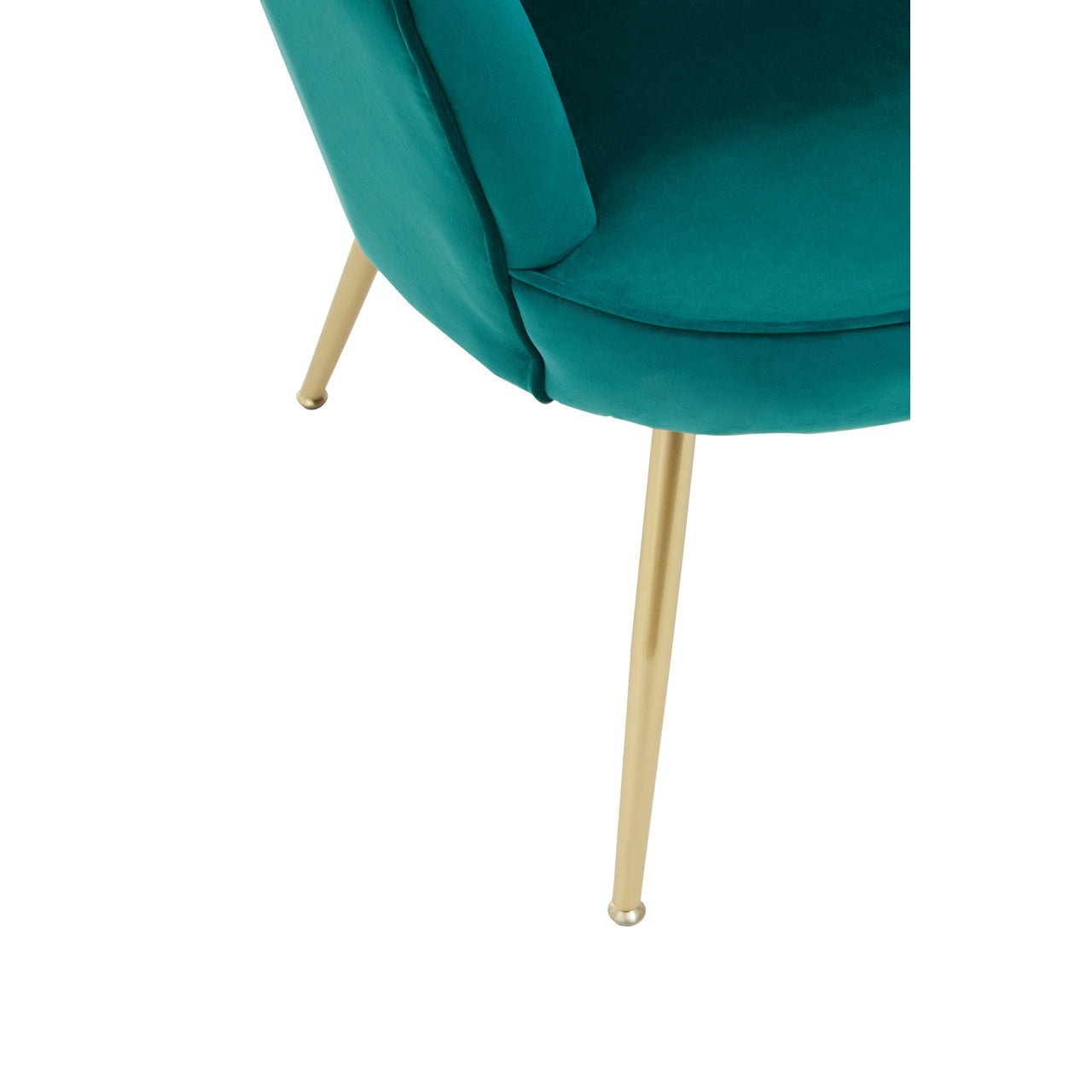 Avalana Emerald Green Velvet Scalloped Chair Nicholas John Interiors