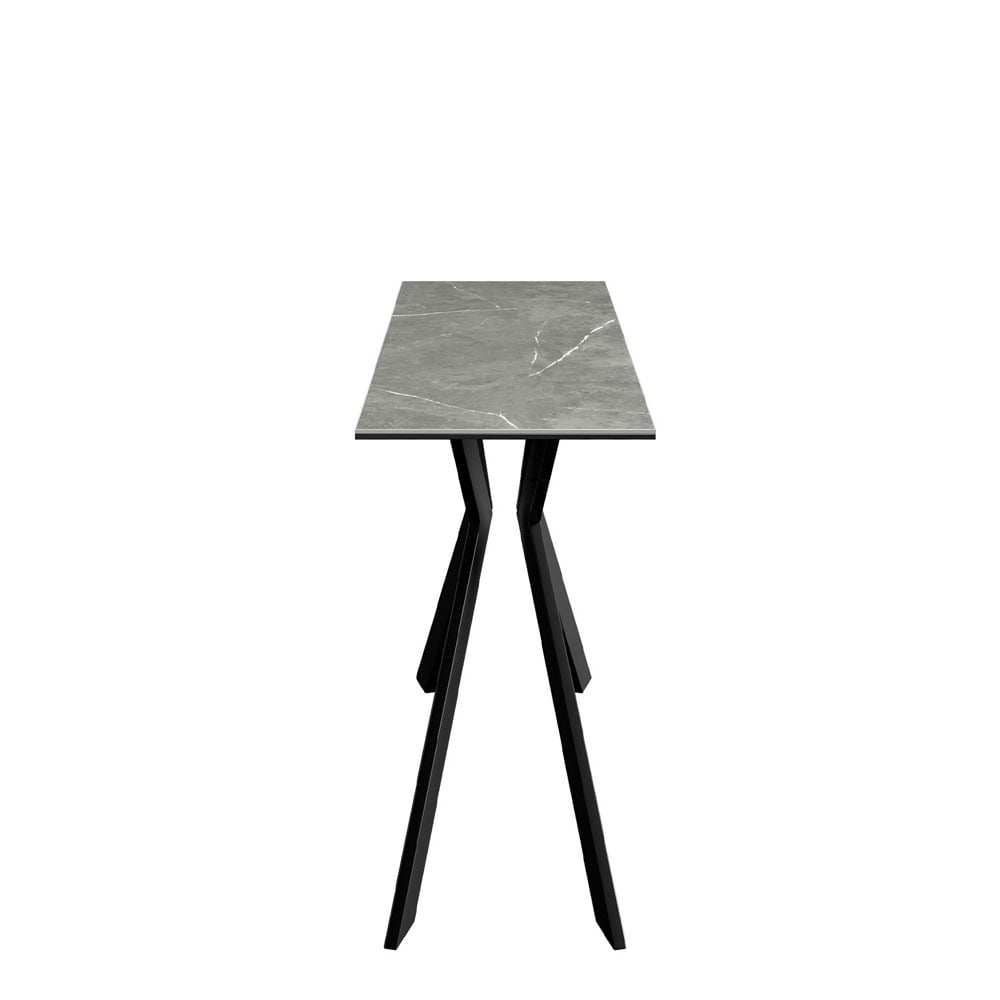 Azuma Matte Grey Ceramic Console Table Nicholas John Interiors