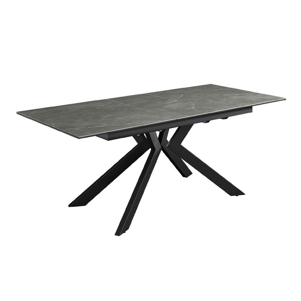 Azuma Matte Grey Ceramic Extending Dining Table 160 - 200cm Nicholas John Interiors