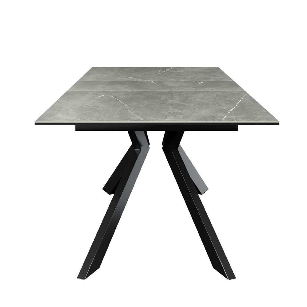 Azuma Matte Grey Ceramic Extending Dining Table 160 - 200cm Nicholas John Interiors