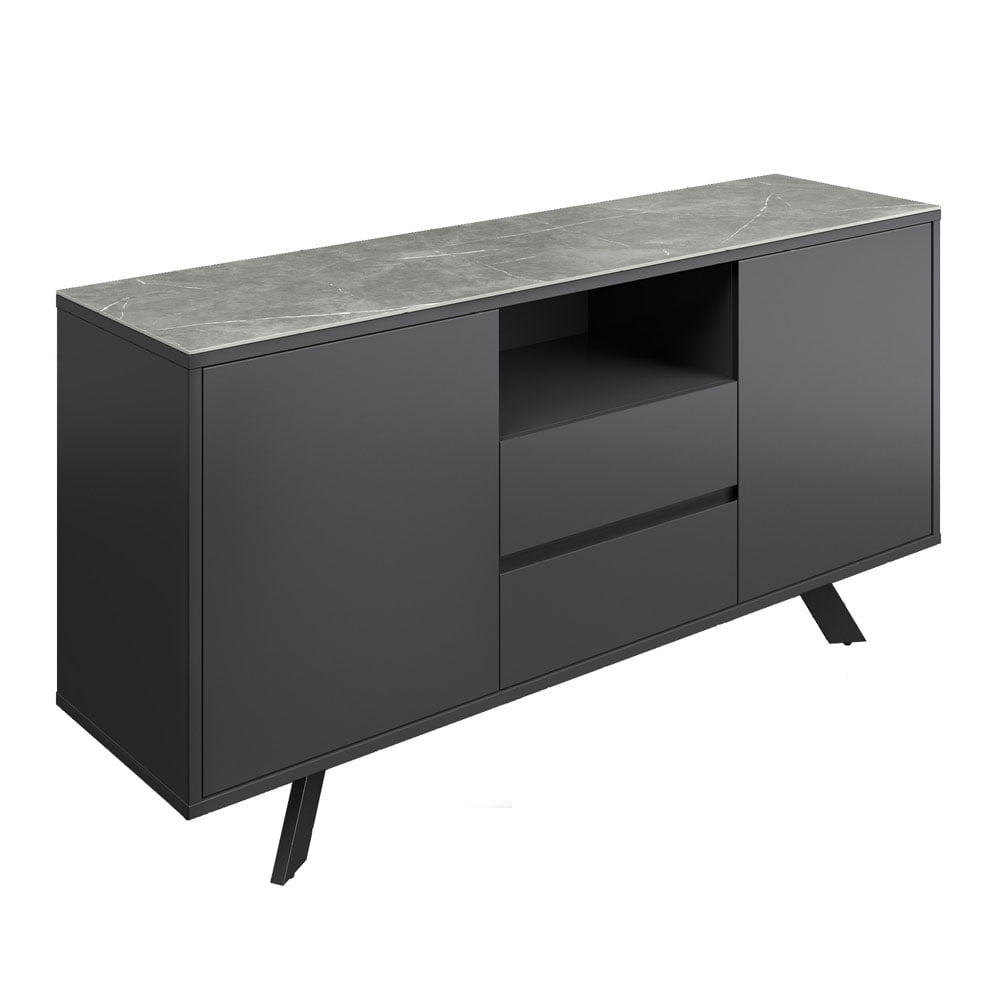 Azuma Matte Grey Ceramic Sideboard Nicholas John Interiors