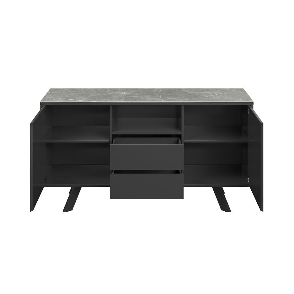 Azuma Matte Grey Ceramic Sideboard Nicholas John Interiors