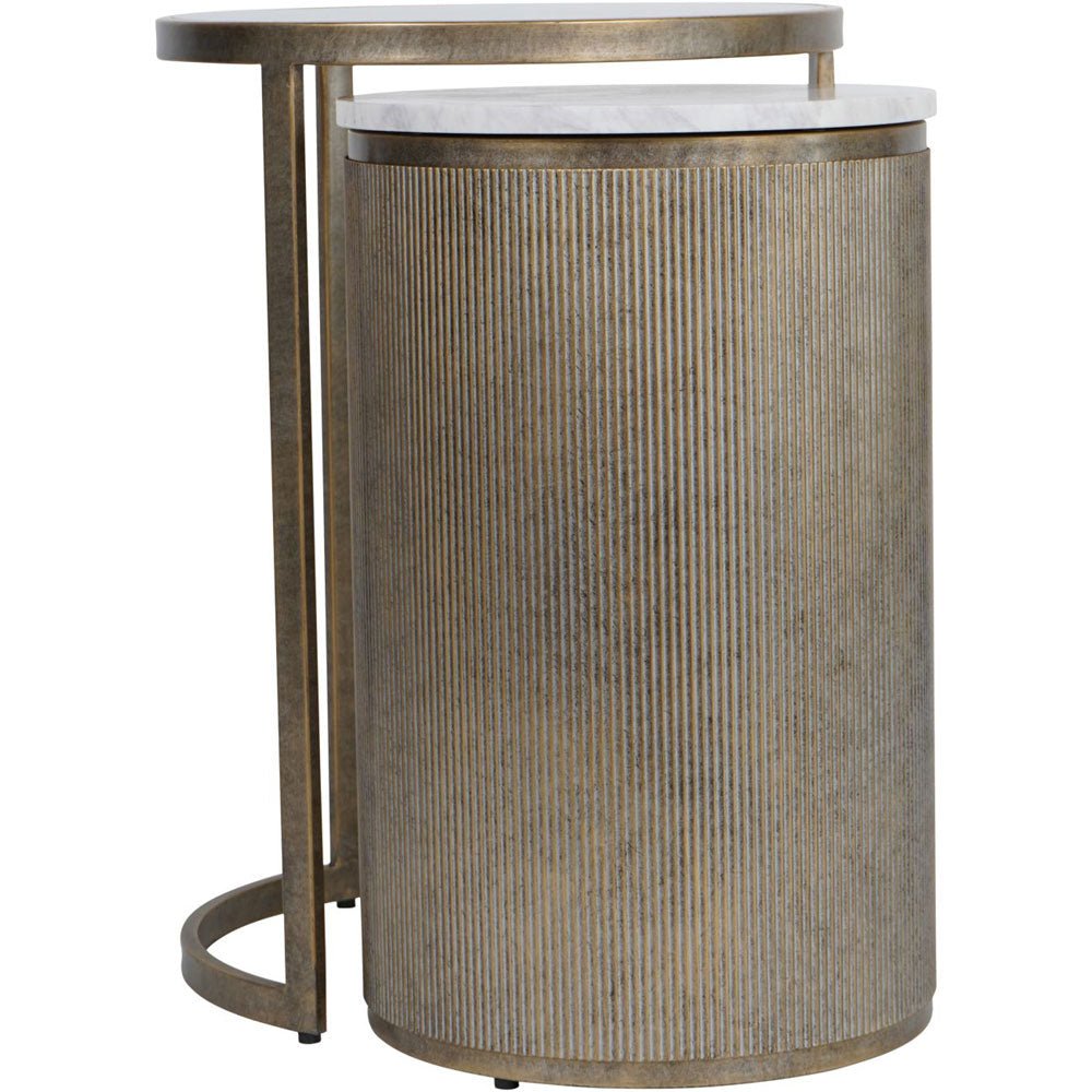 Bellagio Aged Gold Nesting Side Table Nicholas John Interiors