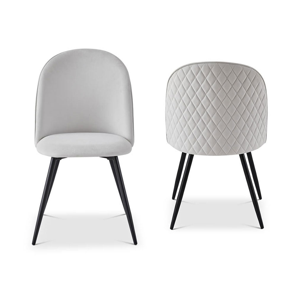 Berkeley Designs Soho Dining Chair in Light Grey (Set of 2) Nicholas John Interiors