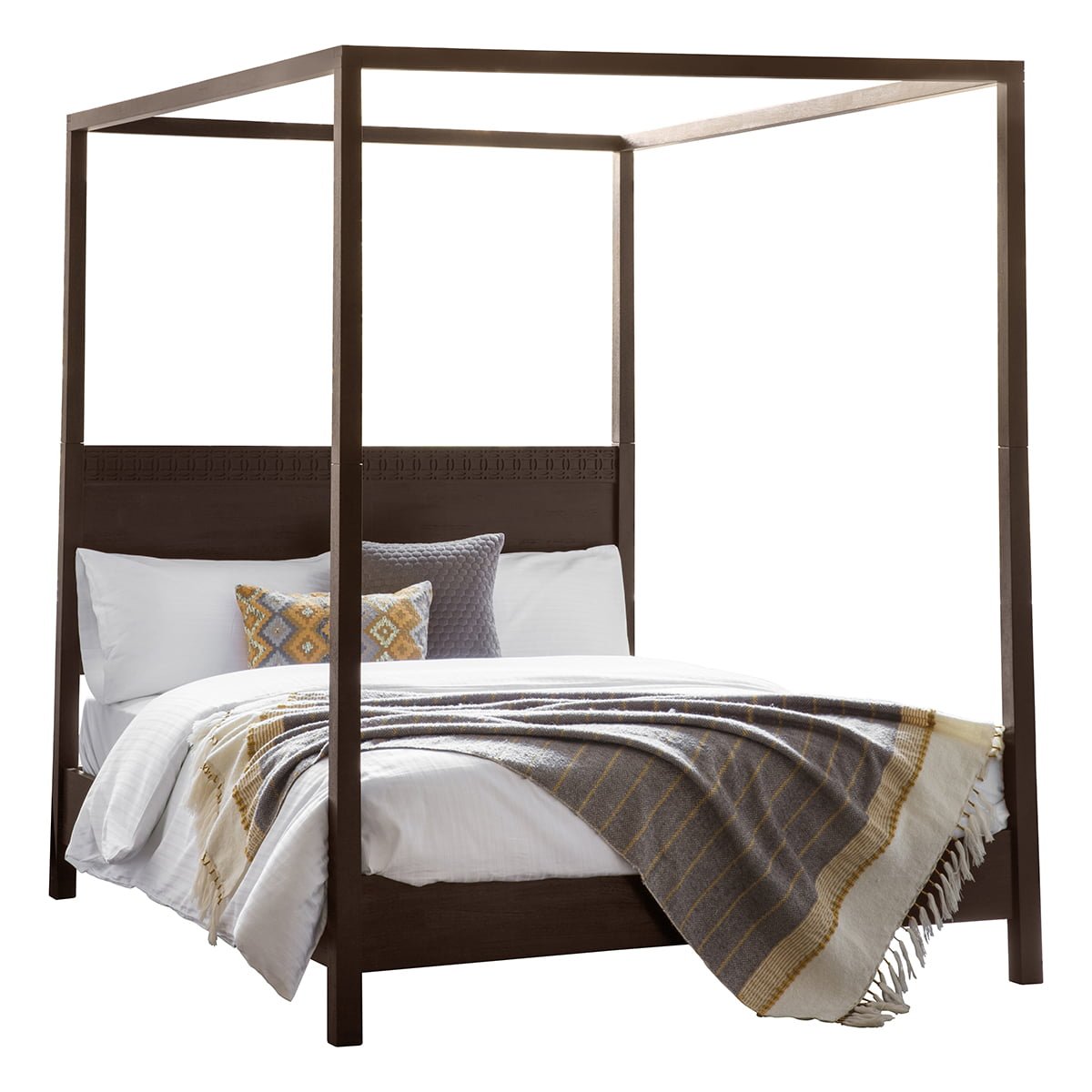 Bohara 4 Poster Bed in Brown Nicholas John Interiors