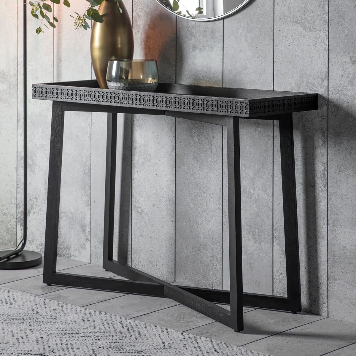 Bohara Boutique Console Table in Black Nicholas John Interiors