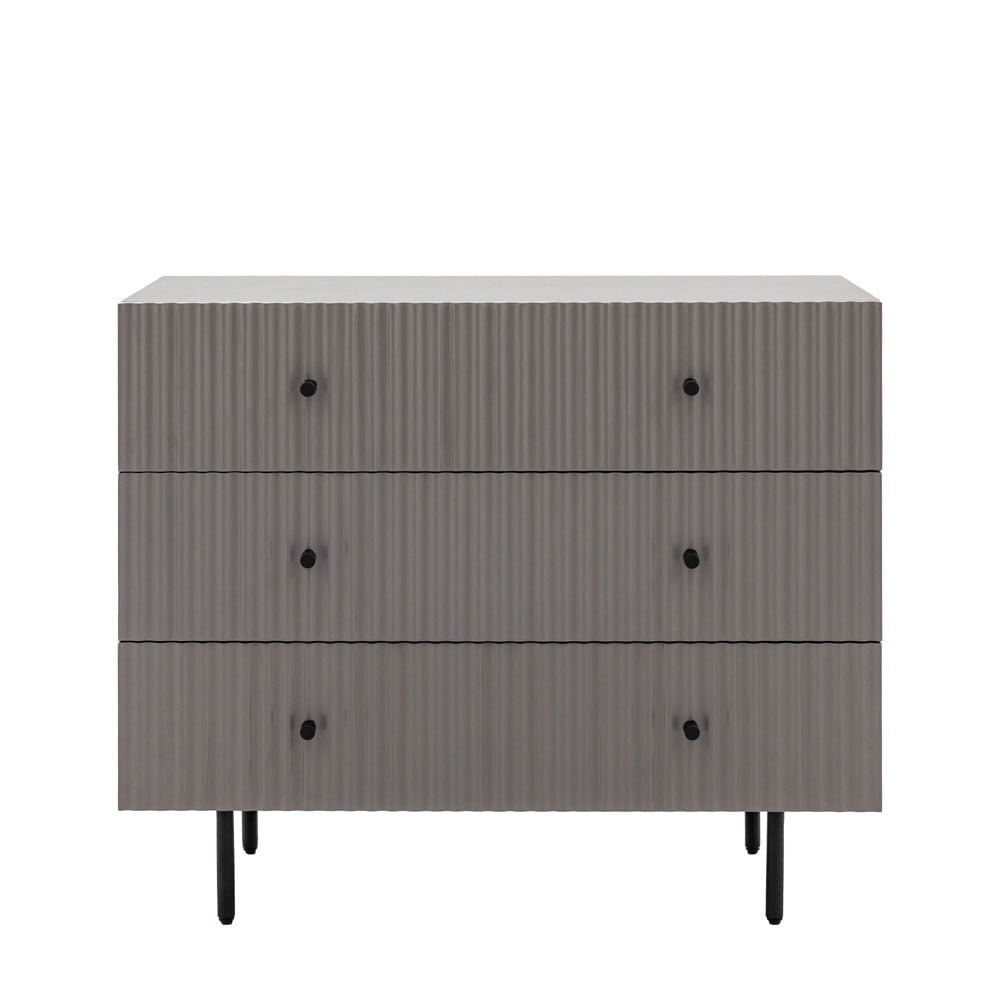 Bucknell 3 Drawer Chest in Grey Nicholas John Interiors