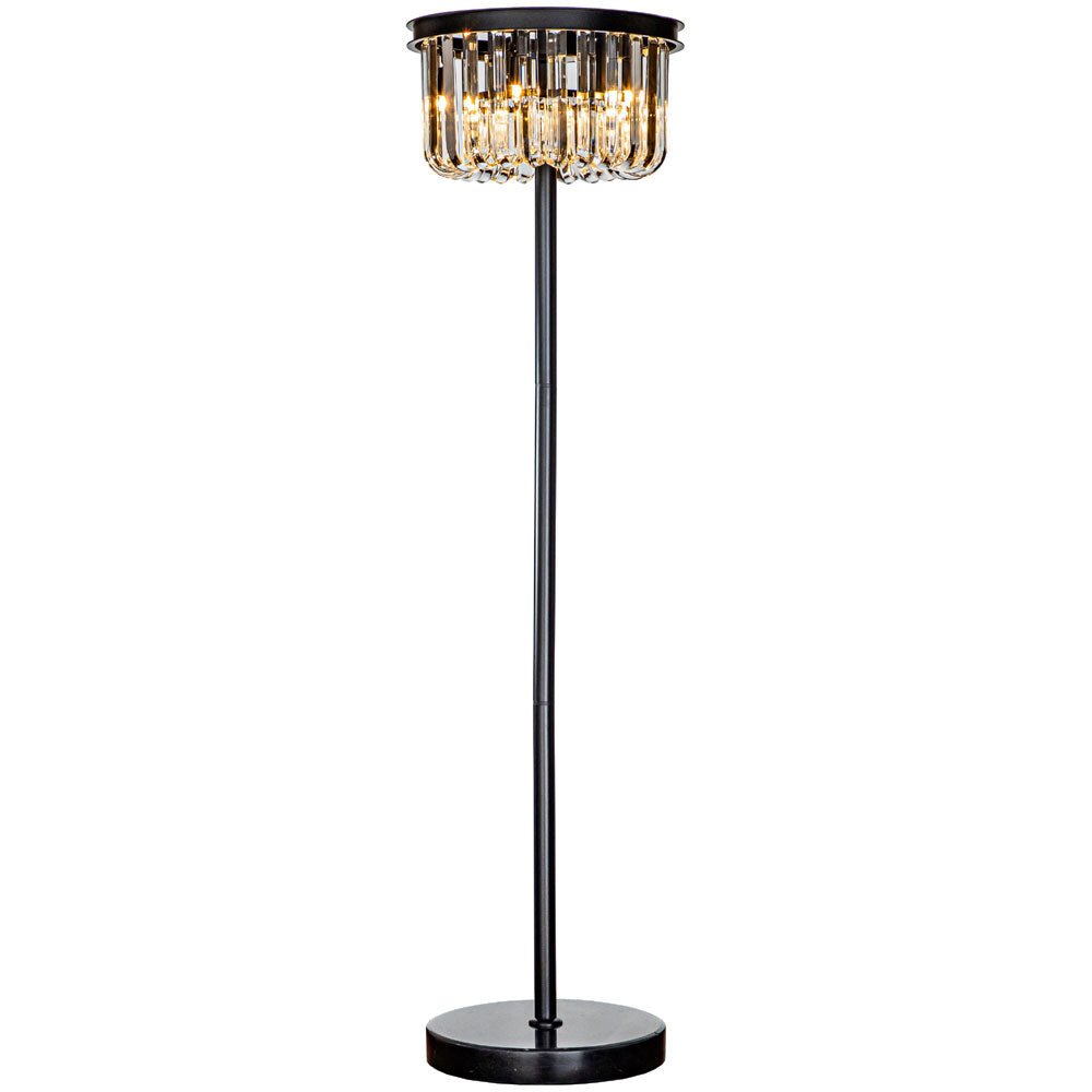 Cawley Glass Droplet Circular Floor Lamp Nicholas John Interiors