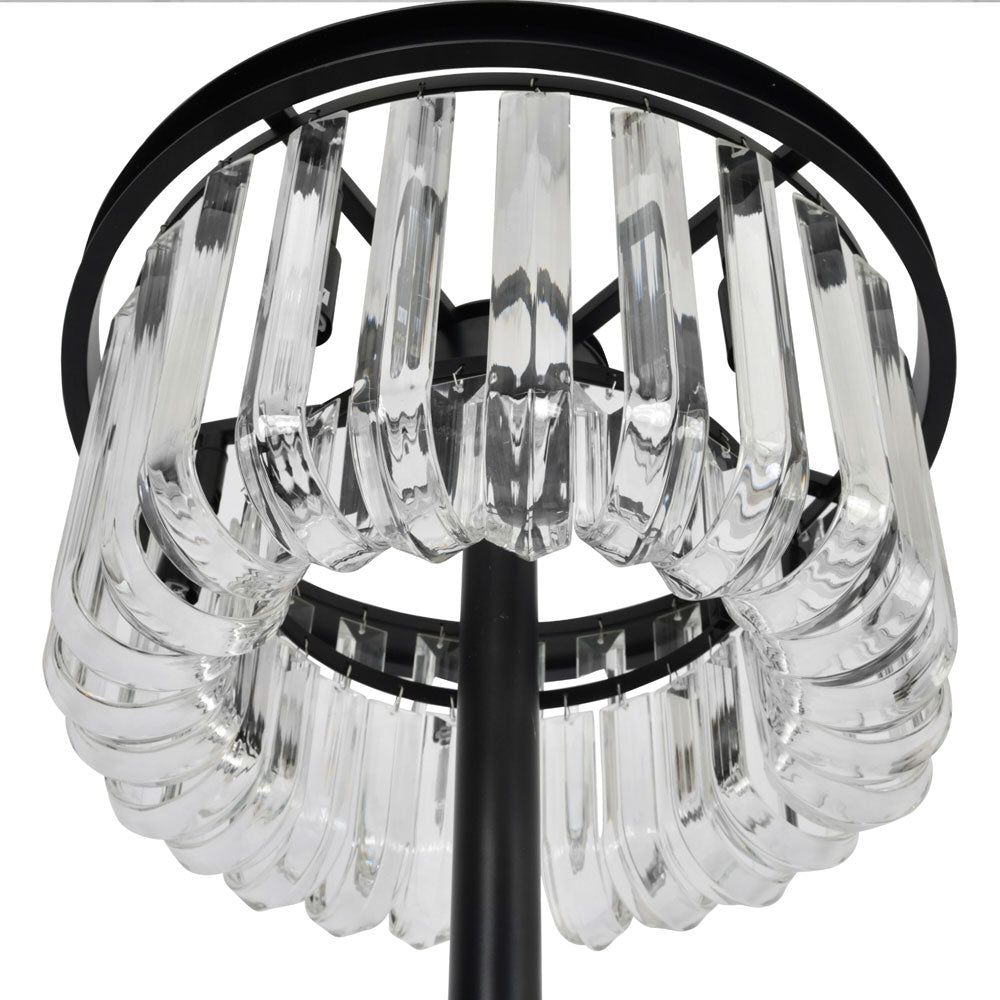 Cawley Glass Droplet Circular Floor Lamp Nicholas John Interiors