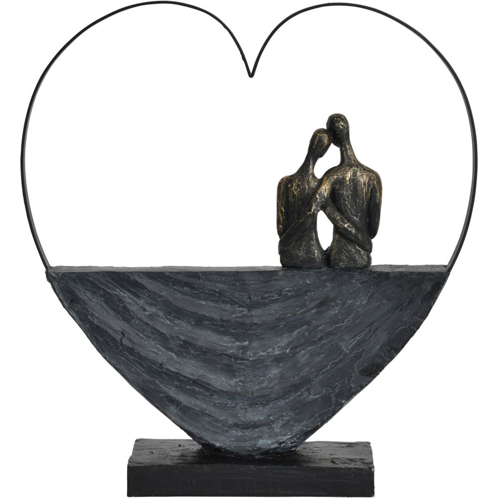 Couple Inside Heart Sculpture Nicholas John Interiors