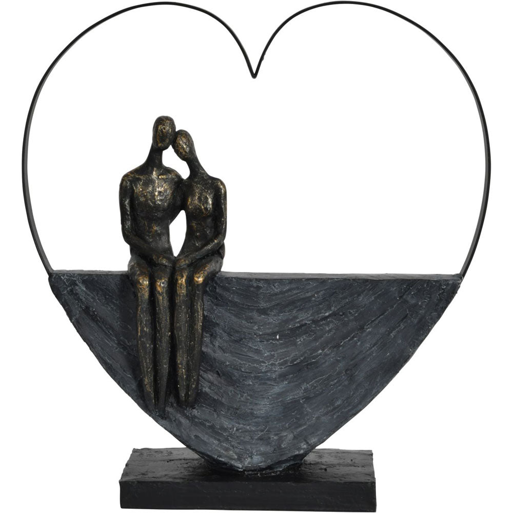 Couple Inside Heart Sculpture Nicholas John Interiors