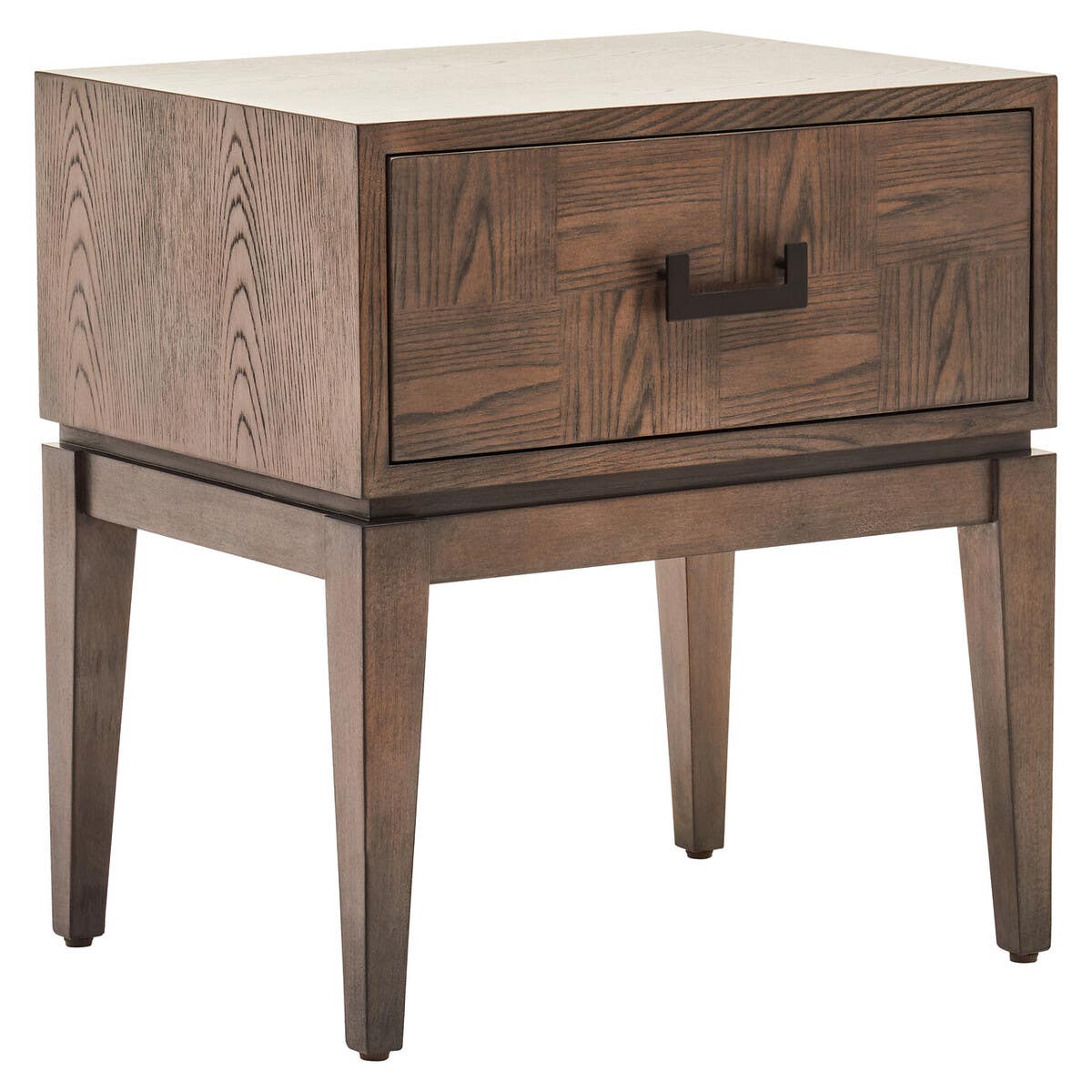 Damira 1 Drawer Antique Grey Side Table Nicholas John Interiors