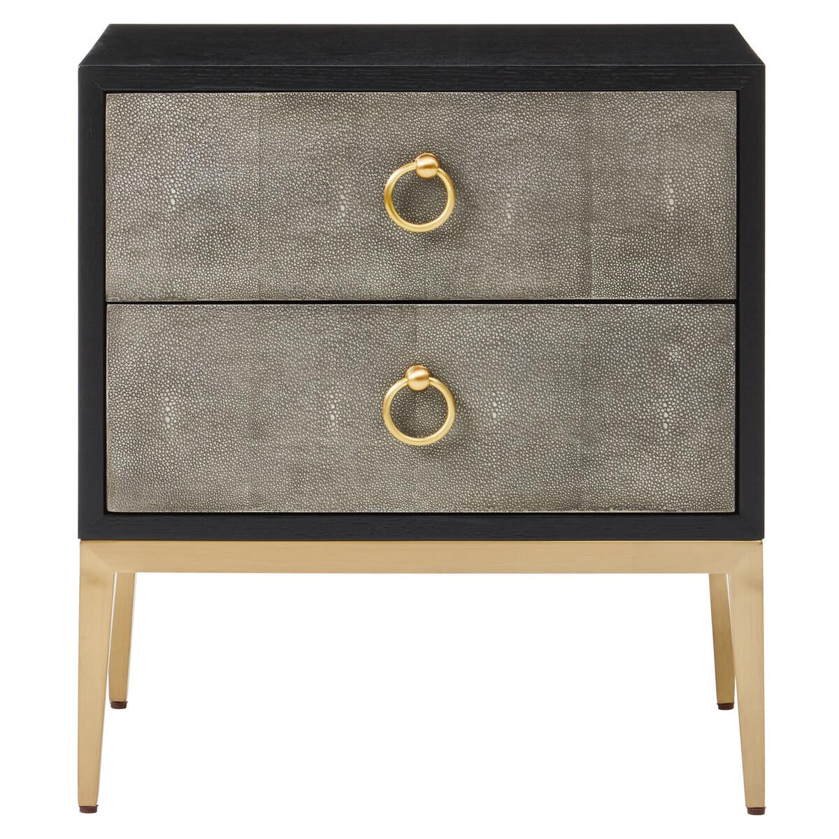 Delsa Grey Faux Shagreen Side Table Nicholas John Interiors