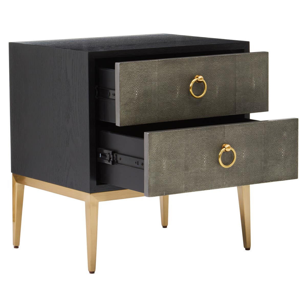 Delsa Grey Faux Shagreen Side Table Nicholas John Interiors