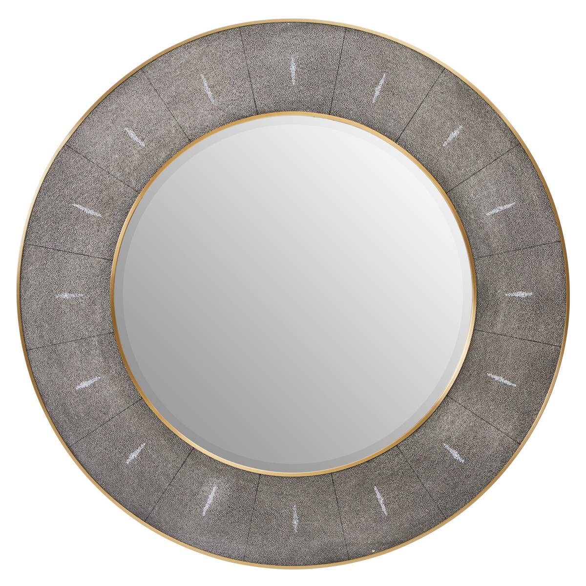 Delsa Grey Shagreen Wall Mirror Nicholas John Interiors