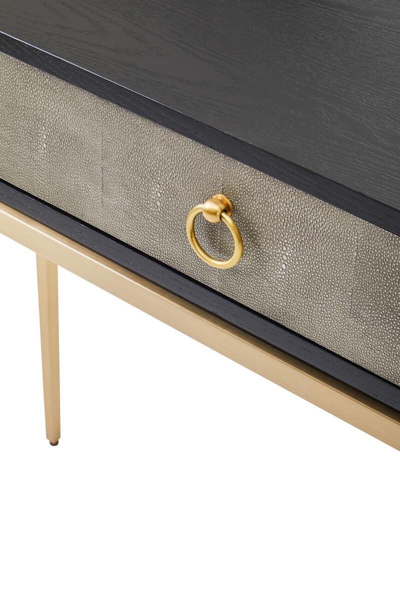 Delsa Shagreen Effect One Drawer Console Table Nicholas John Interiors