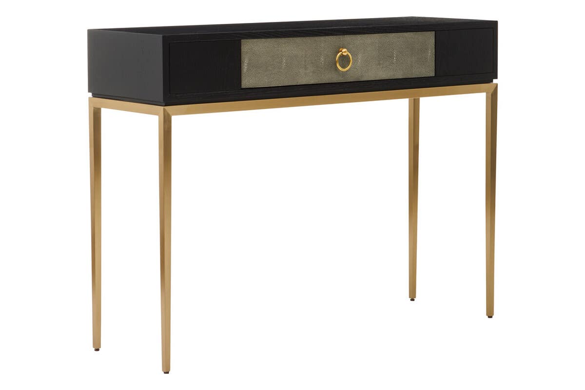 Delsa Shagreen Effect One Drawer Console Table Nicholas John Interiors