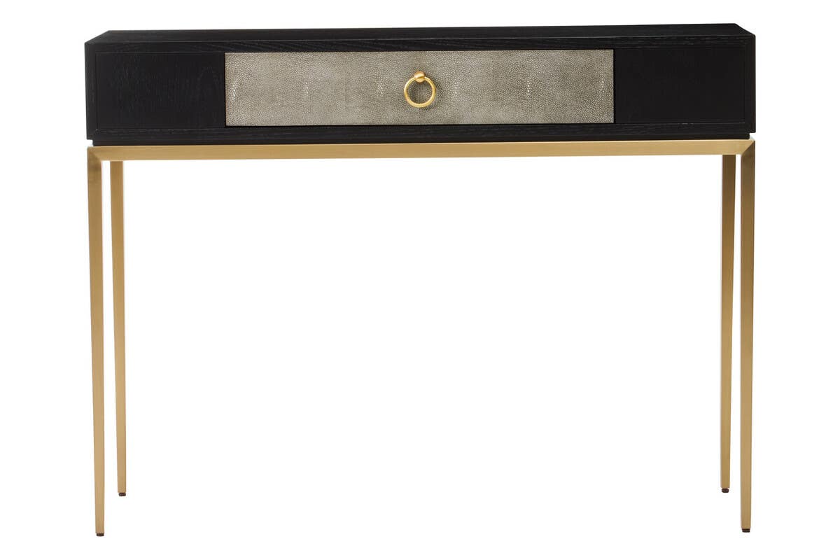 Delsa Shagreen Effect One Drawer Console Table Nicholas John Interiors