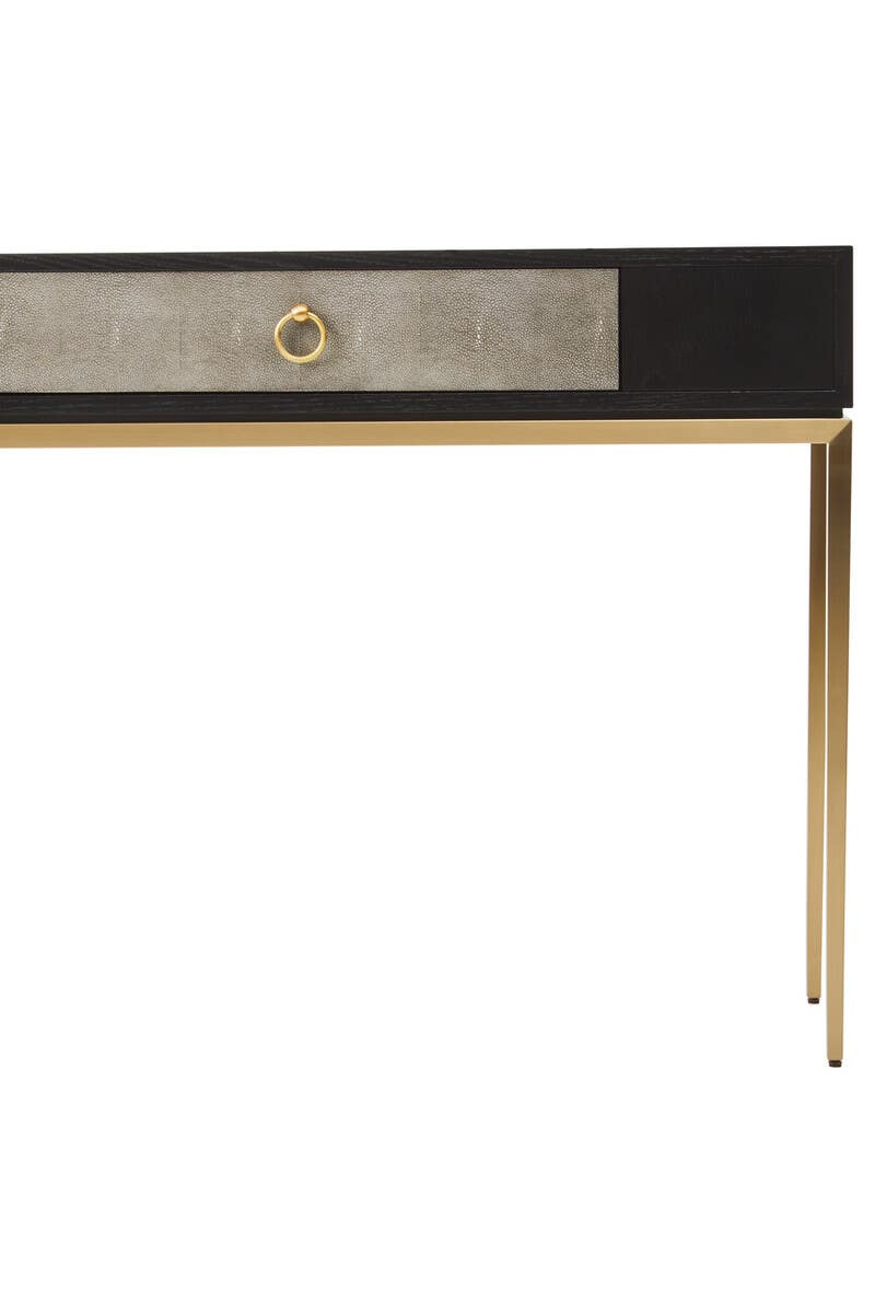 Delsa Shagreen Effect One Drawer Console Table Nicholas John Interiors