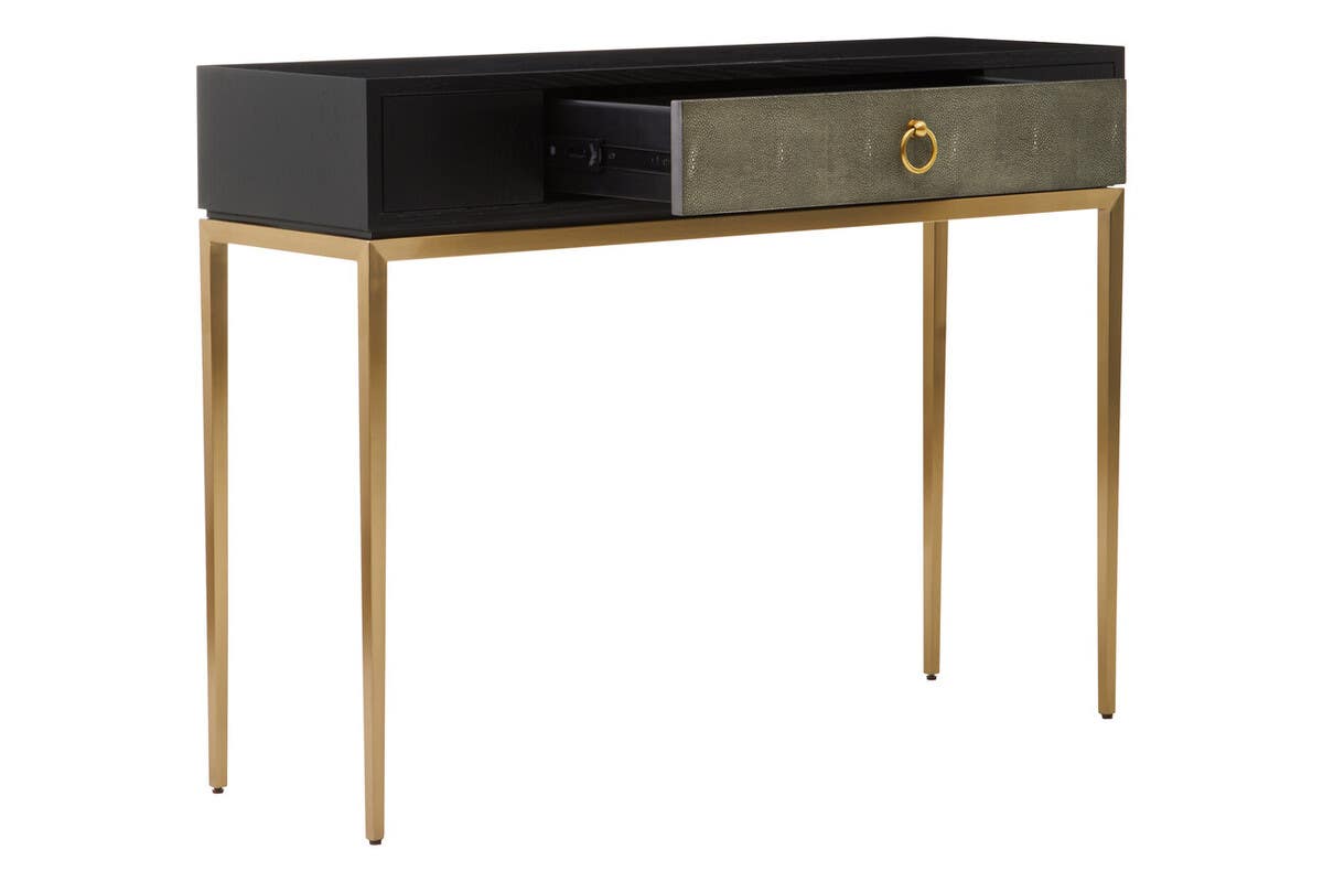 Delsa Shagreen Effect One Drawer Console Table Nicholas John Interiors