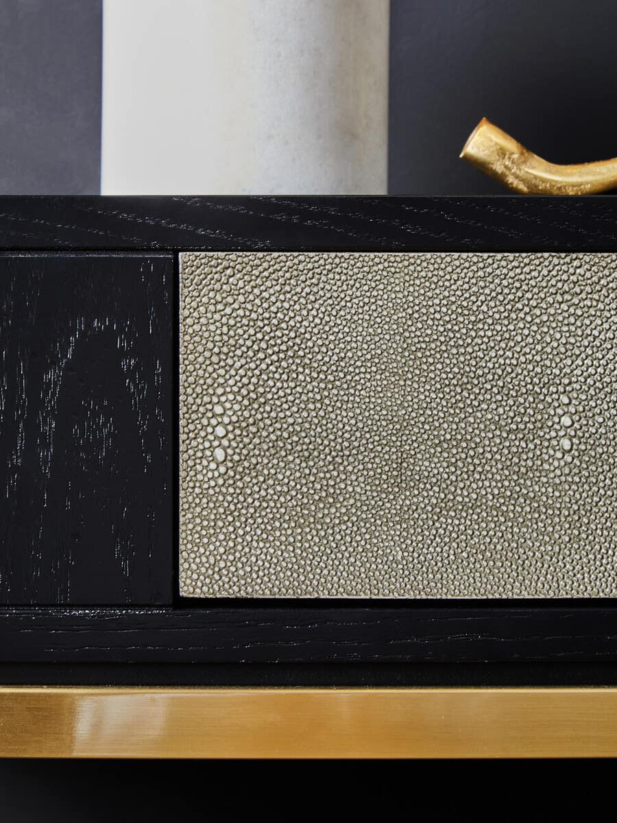 Delsa Shagreen Effect One Drawer Console Table Nicholas John Interiors