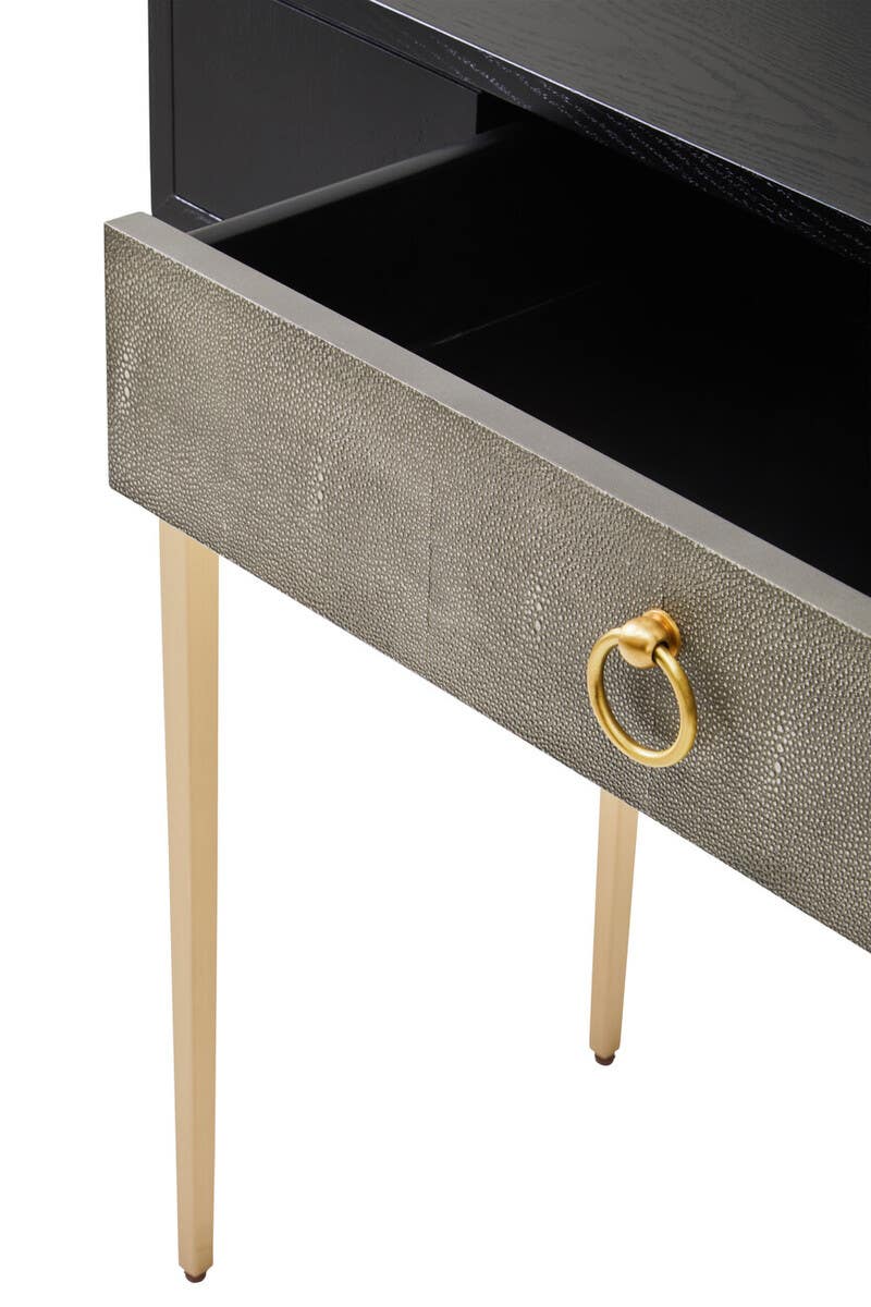 Delsa Shagreen Effect One Drawer Console Table Nicholas John Interiors