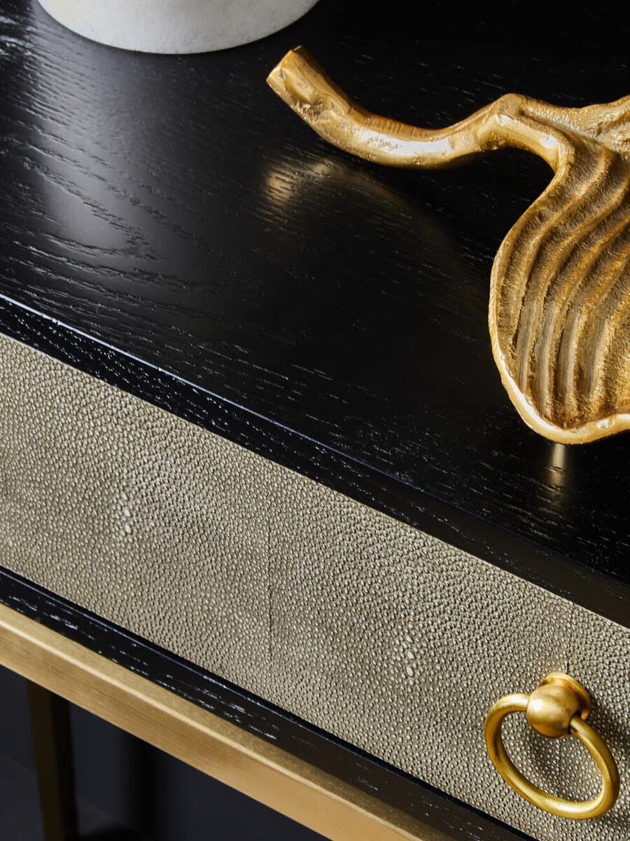 Delsa Shagreen Effect One Drawer Console Table Nicholas John Interiors