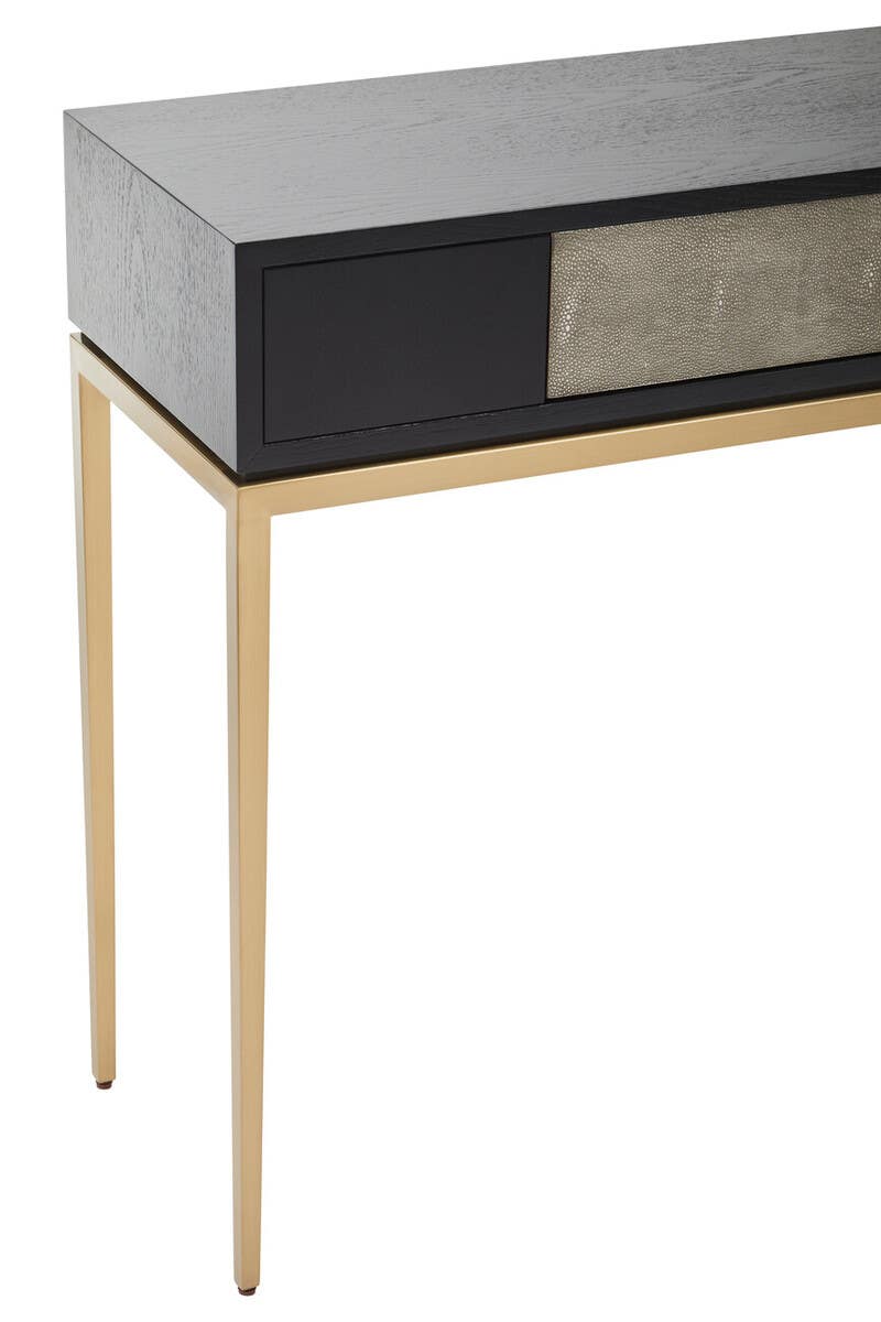 Delsa Shagreen Effect One Drawer Console Table Nicholas John Interiors