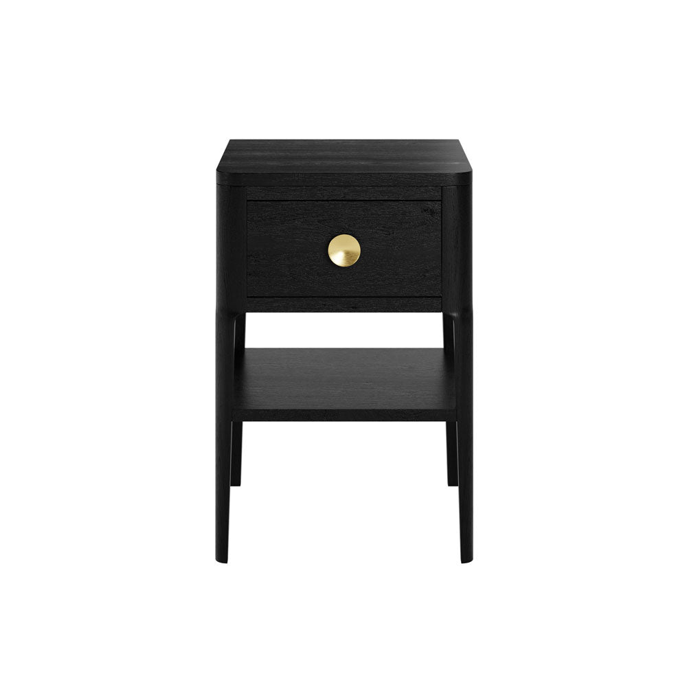 D.I Designs Abberley 1 Drawer Bedside - Black Nicholas John Interiors