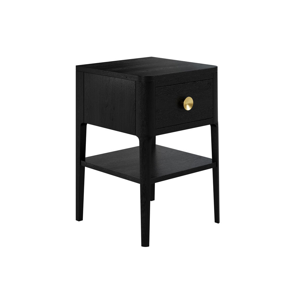 D.I Designs Abberley 1 Drawer Bedside - Black Nicholas John Interiors