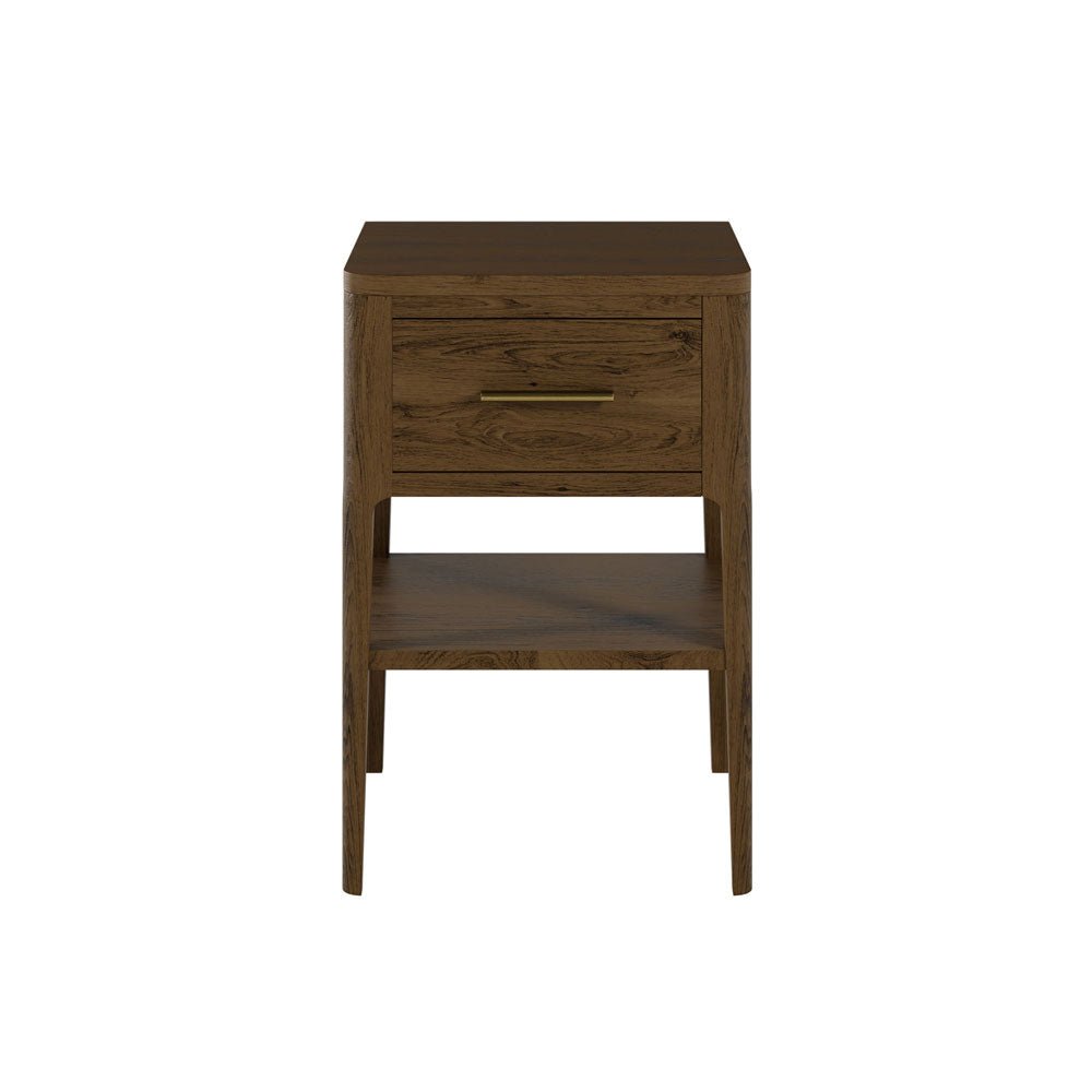 D.I Designs Abberley 1 Drawer Bedside - Brown Nicholas John Interiors