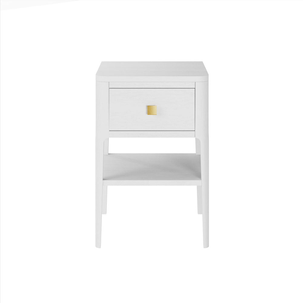 D.I Designs Abberley 1 Drawer Bedside - White Nicholas John Interiors