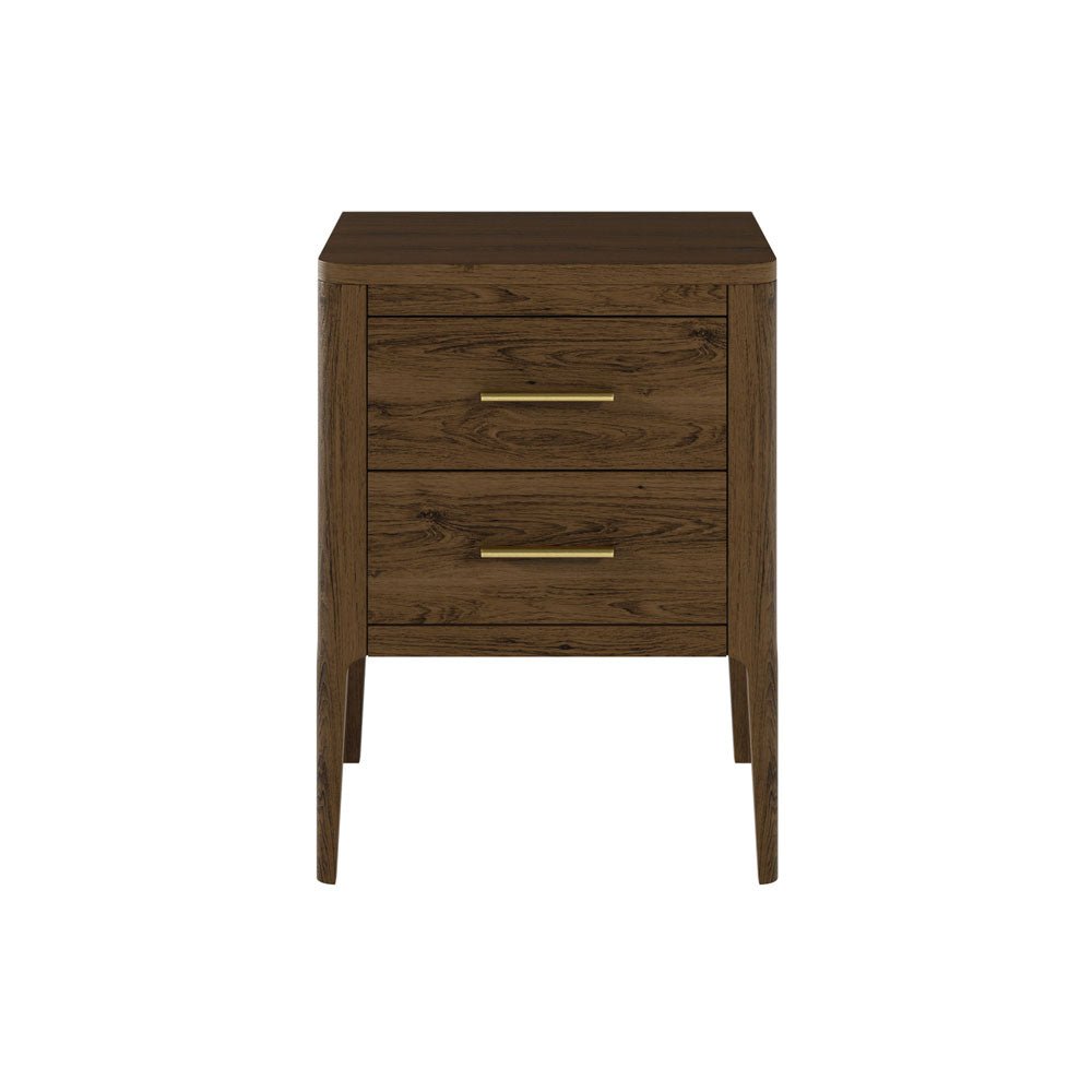 D.I Designs Abberley 2 Drawers Bedside - Brown Nicholas John Interiors