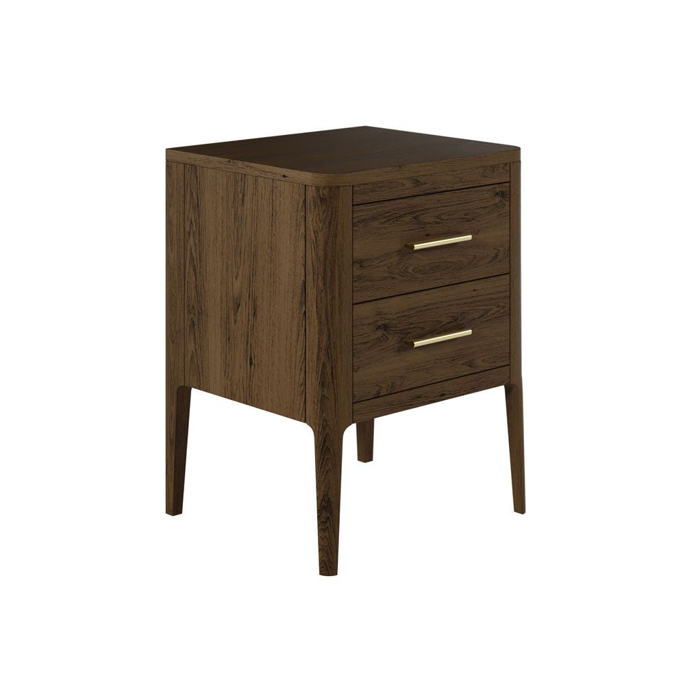 D.I Designs Abberley 2 Drawers Bedside - Brown Nicholas John Interiors