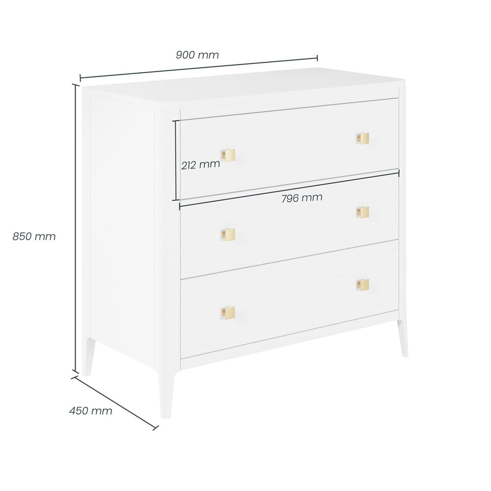 D.I Designs Abberley Chest of Drawers - White Nicholas John Interiors