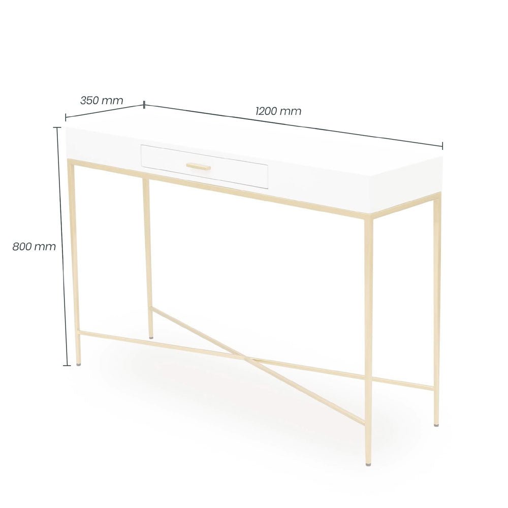 D.I Designs Berkeley Console - White Nicholas John Interiors